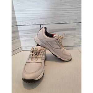 FootJoy FJ Fury Junior Size 4M White Grey Ortholite Soft Spike Golf Shoes